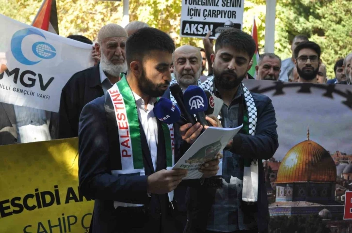 Cuma namazı sonrası Filistin’de can verenler için basın açıklaması yapıldı
