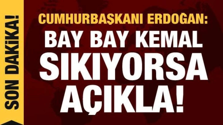 Cumhurbaşkanı Erdoğan: Bay bay Kemal sıkıyorsa açıkla