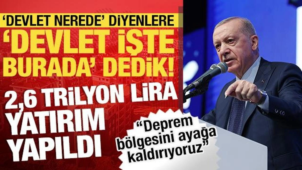 Cumhurbaşkanı Erdoğan deprem bölgesinde yapılanları tek tek anlattı: 'Ayağa kaldırıyoruz'