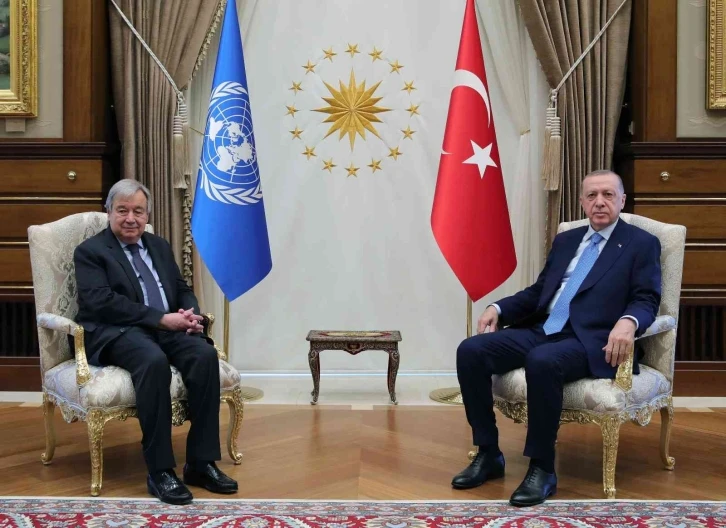 Cumhurbaşkanı Erdoğan ile görüşen Guterres Moskova yolunda
