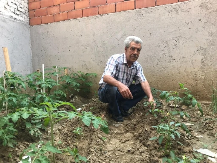 Cumhurbaşkanı Erdoğan’ın sözünden etkilendi, minik bahçeyi yeşertti
