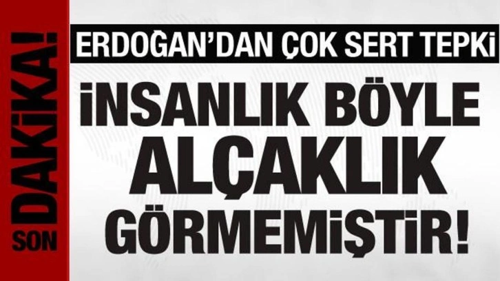 Cumhurbaşkanı Erdoğan: İnsanlık böyle alçaklık görmemiştir!