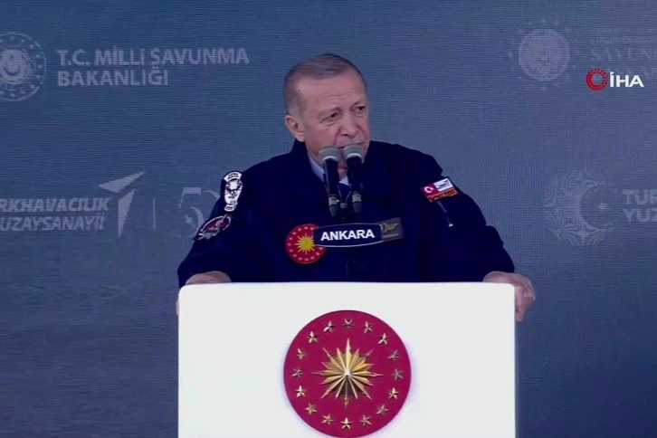 Cumhurbaşkanı Erdoğan yerli savaş uçağının adının 'KAAN' olduğunu açıkladı