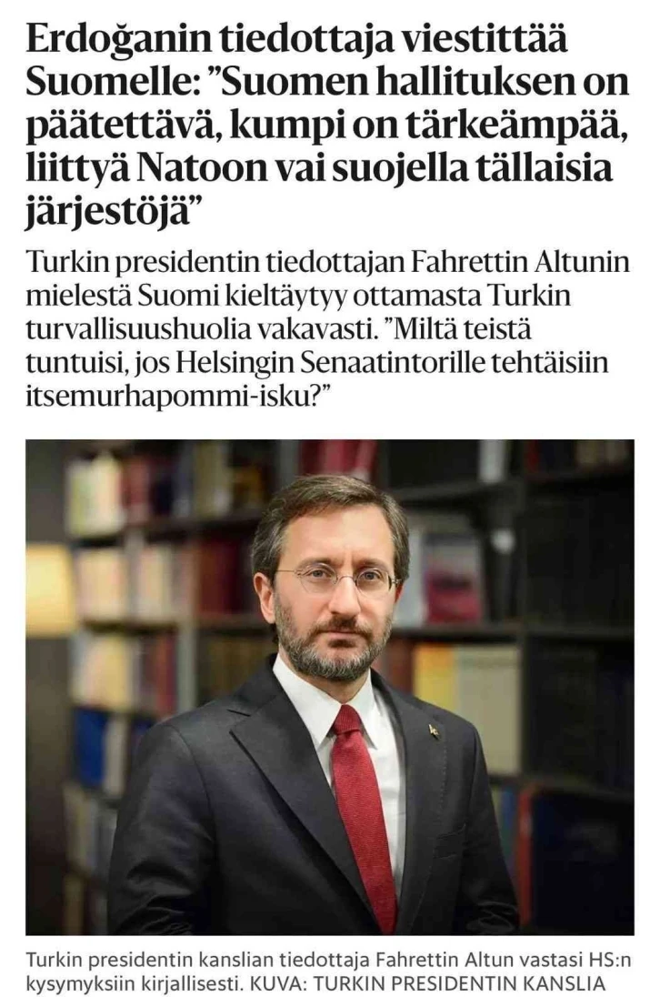 Cumhurbaşkanlığı İletişim Başkanı Altun: “NATO üyeliğinin bir hak değil ayrıcalıktır"
