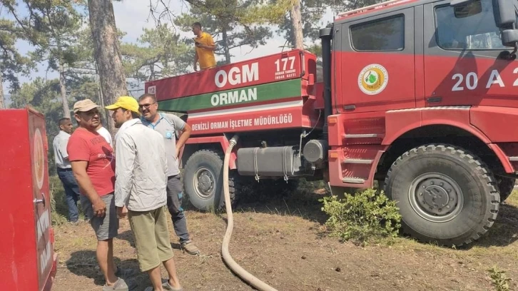 Denizli’de korkutan yangın
