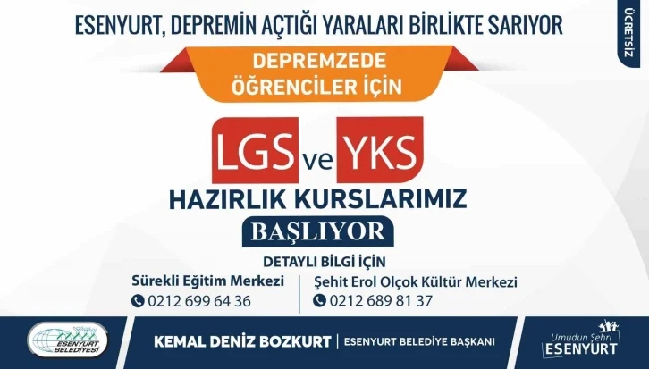 Depremzede gençler eğitimlerine Esenyurt’ta devam edecek
