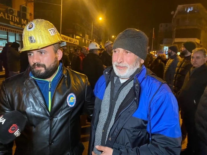 Depremzede ile madencilerin ağlatan buluşması
