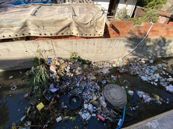 Derelere atılan tonlarca çöp temizlendi
