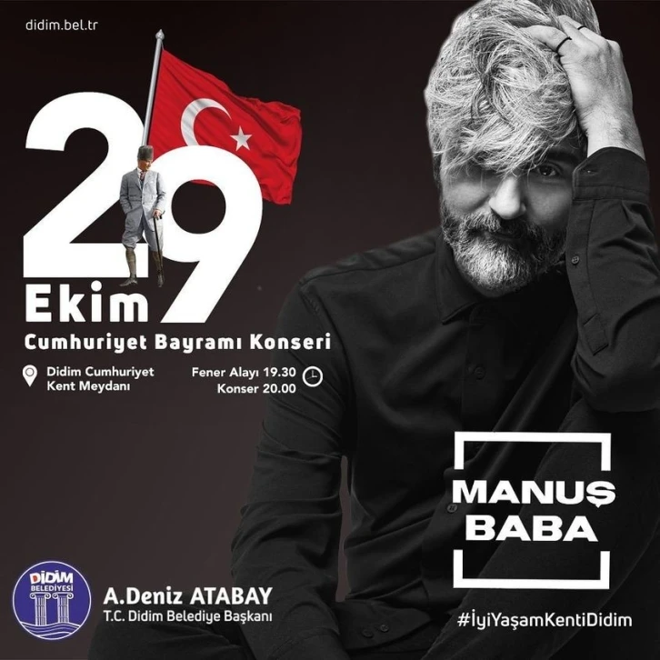 Didim’de 29 Ekim coşkusu konserle kutlanacak
