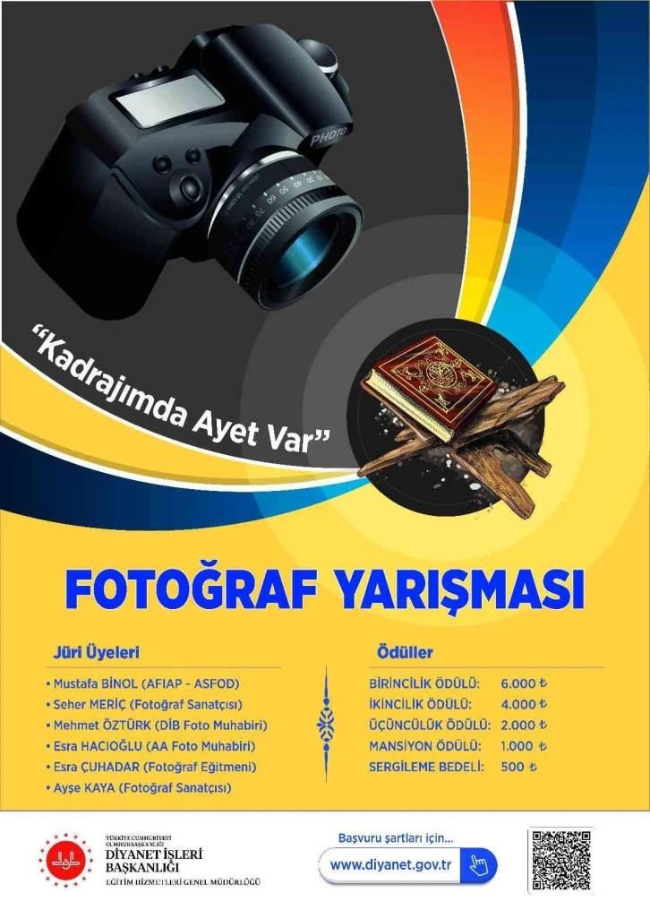 Diyanet İşleri Başkanlığından gençlere yönelik "ayet" konulu fotoğraf yarışması
