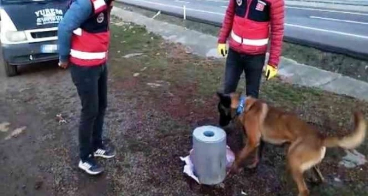 Diyarbakır’da emanet olarak gönderilen özel tasarımlı silindirden esrar çıktı