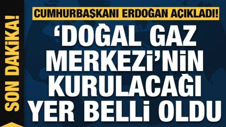 Doğal gaz merkezinin kurulacağı bölge belli oldu! Erdoğan açıkladı