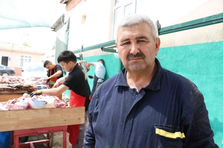 Edirne’de kasapların kurban mesaisi devam ediyor
