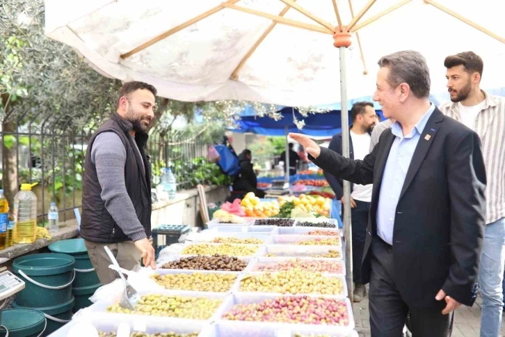 Efeler Belediye Başkan Adayı Yetiştin’den pazar ziyareti
