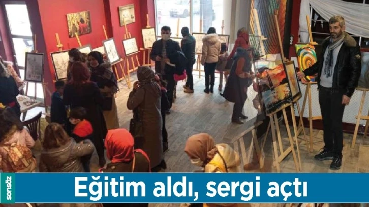 EĞİTİM ALDI, SERGİ AÇTI