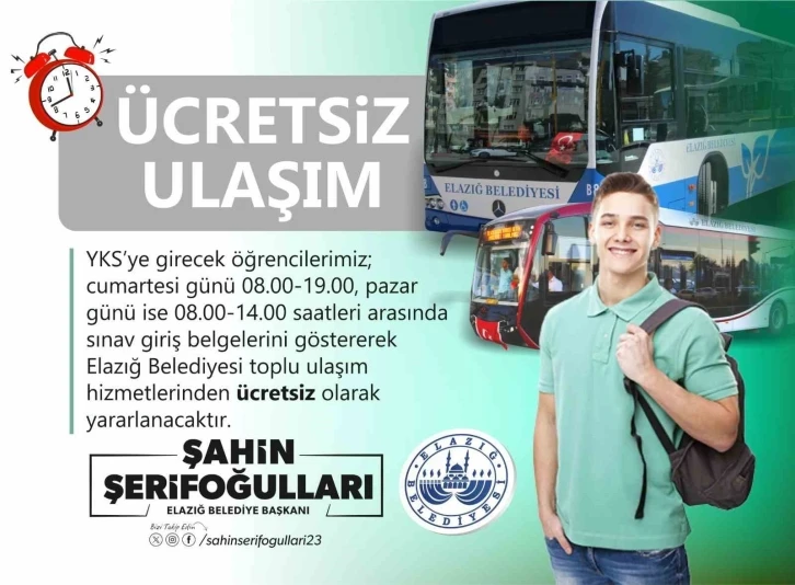 Elazığ Belediyesinden öğrencilere ücretsiz ulaşım imkanı
