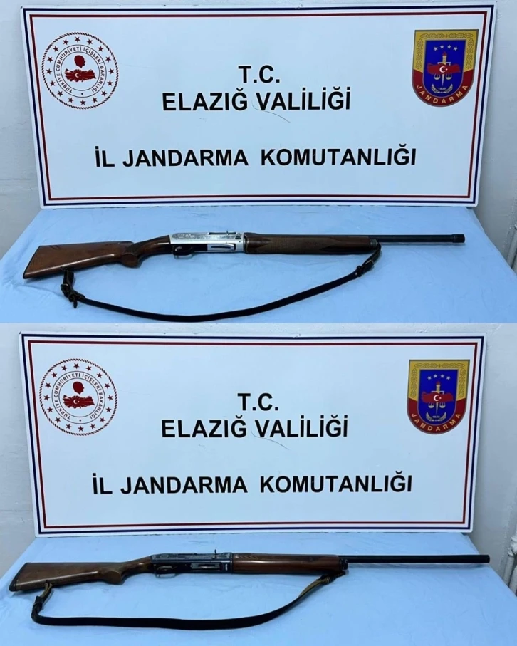 Elazığ’da 2 adet ruhsatsız av tüfeği ele geçirildi
