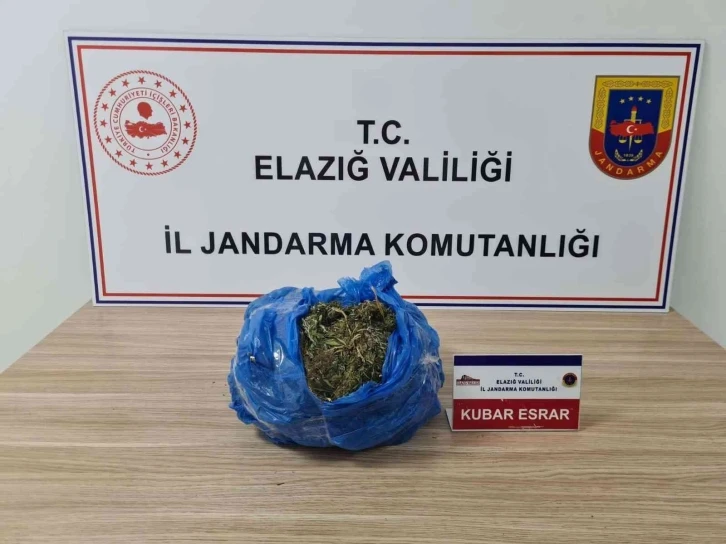 Elazığ’da 2 kilo kubar esrar ele geçirildi: 1 gözaltı
