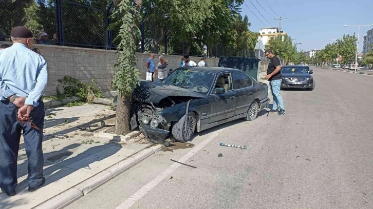 Elazığ’da otomobil ağaca çarptı: 1 yaralı
