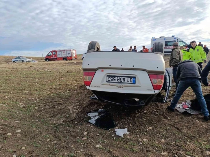 Elazığ’da otomobil takla attı: 2 yaralı
