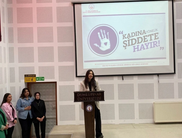 Emet MYO’da ’’Kadına Yönelik Şiddetle Mücadele Günü’’ konulu konferans
