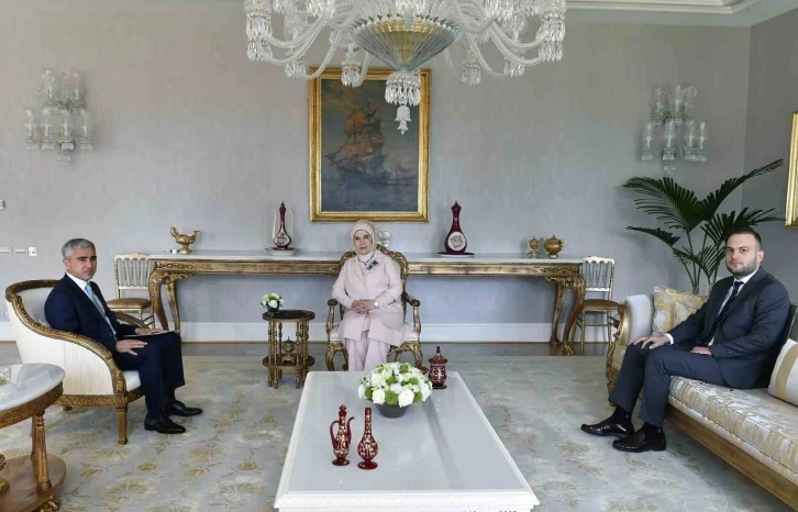 Emine Erdoğan, Azerbaycan Cumhurbaşkanı Yardımcısı Alekberov ile görüştü
