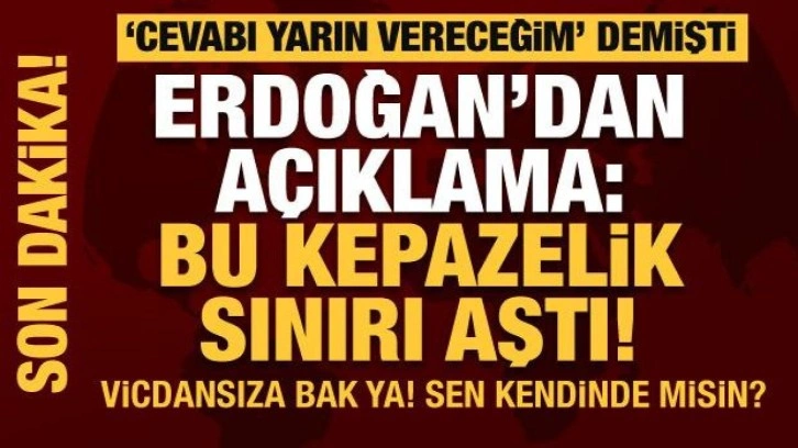 Erdoğan 'Bu kepazelik sınırı aştı' diyerek Kılıçdaroğlu'nu yerden yere vurdu