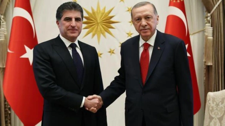 Erdoğan IKBY Başkanı Neçirvan Barzani'yi kabul etti