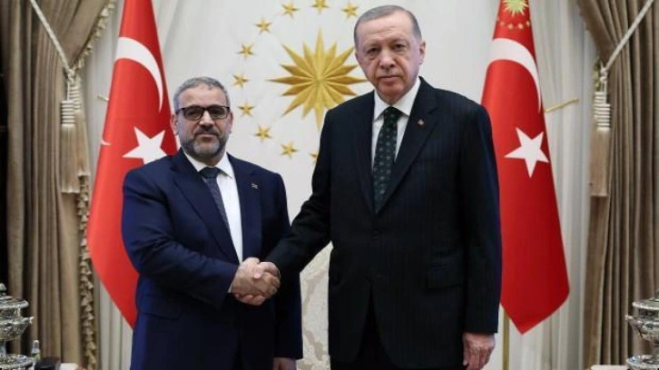 Erdoğan, Libya Yüksek Devlet Konseyi Başkanı ile görüştü