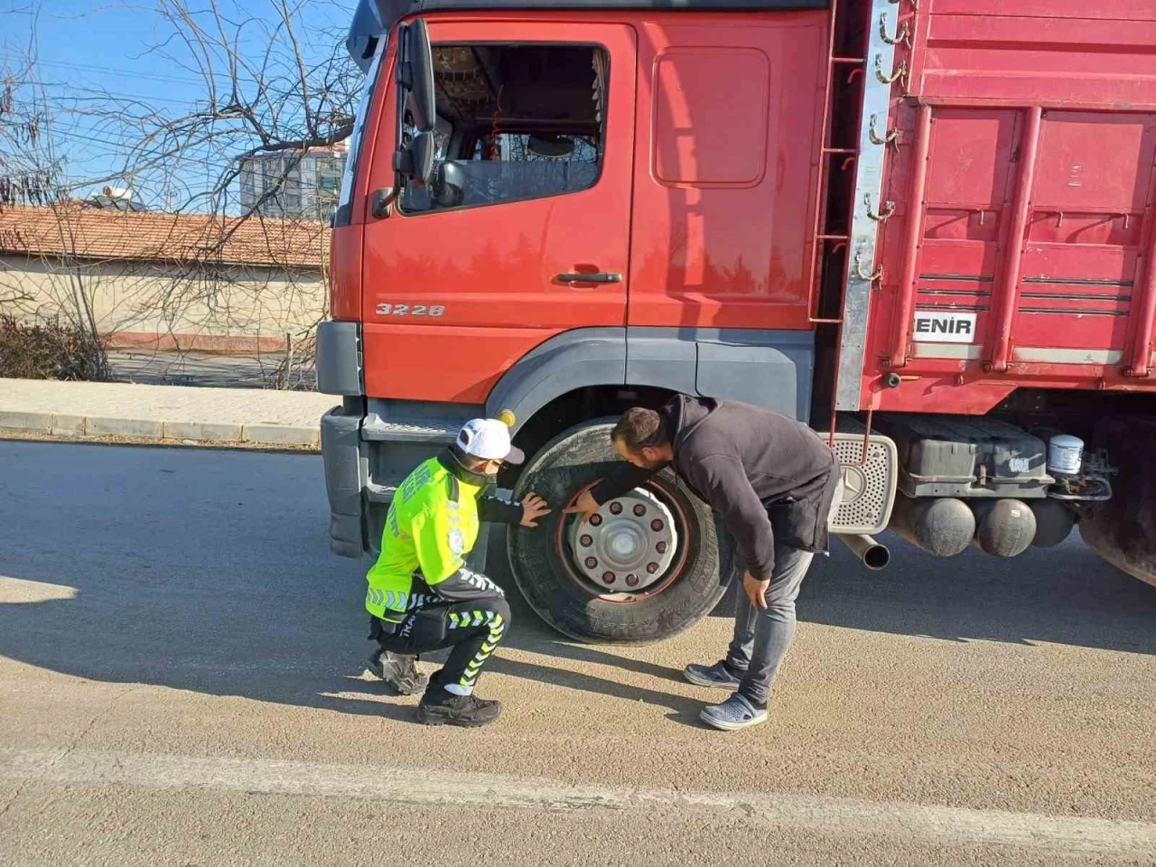 Ereğli’de kış lastiği denetimi
