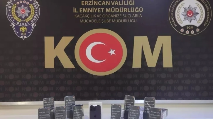 Erzincan’da 11 adet kaçak cep telefonu ele geçirildi
