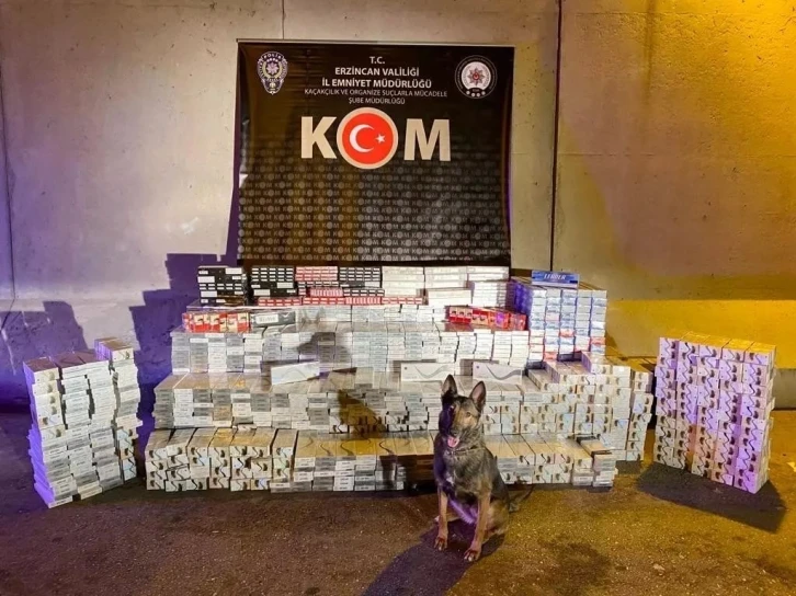 Erzincan’da 24 bin 240 adet kaçak sigara ele geçirildi
