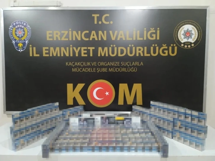 Erzincan’da 400 paket kaçak sigara ele geçirildi
