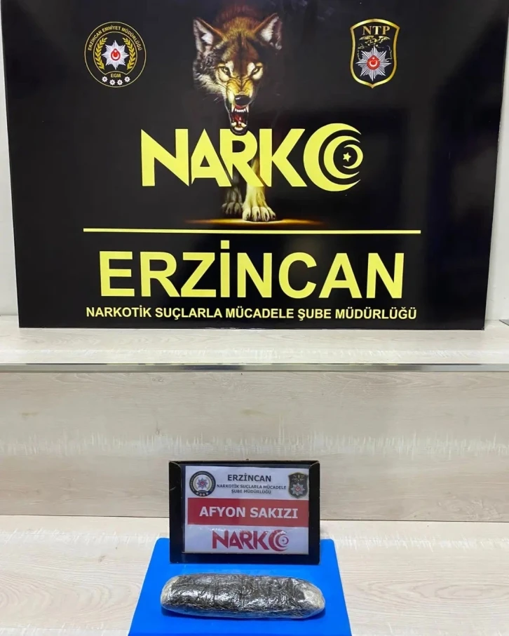 Erzincan’da 506 gram Afyon sakızı ele geçirildi
