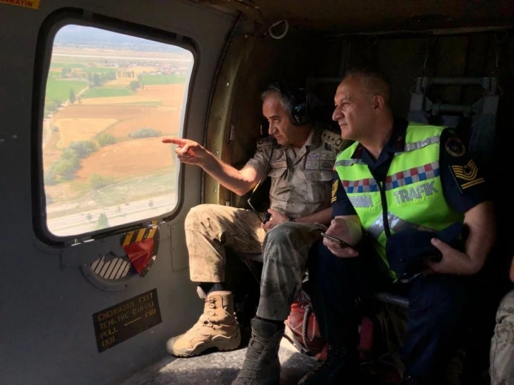 Erzincan’da havadan trafik denetimi
