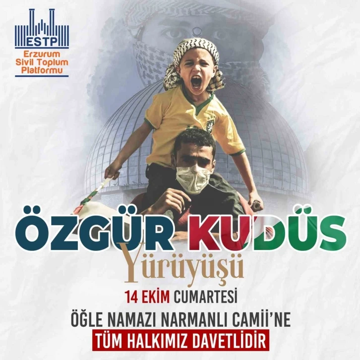 Erzurum’da İsrail telin edilecek ve gıyabi cenaze namazı kılınacak
