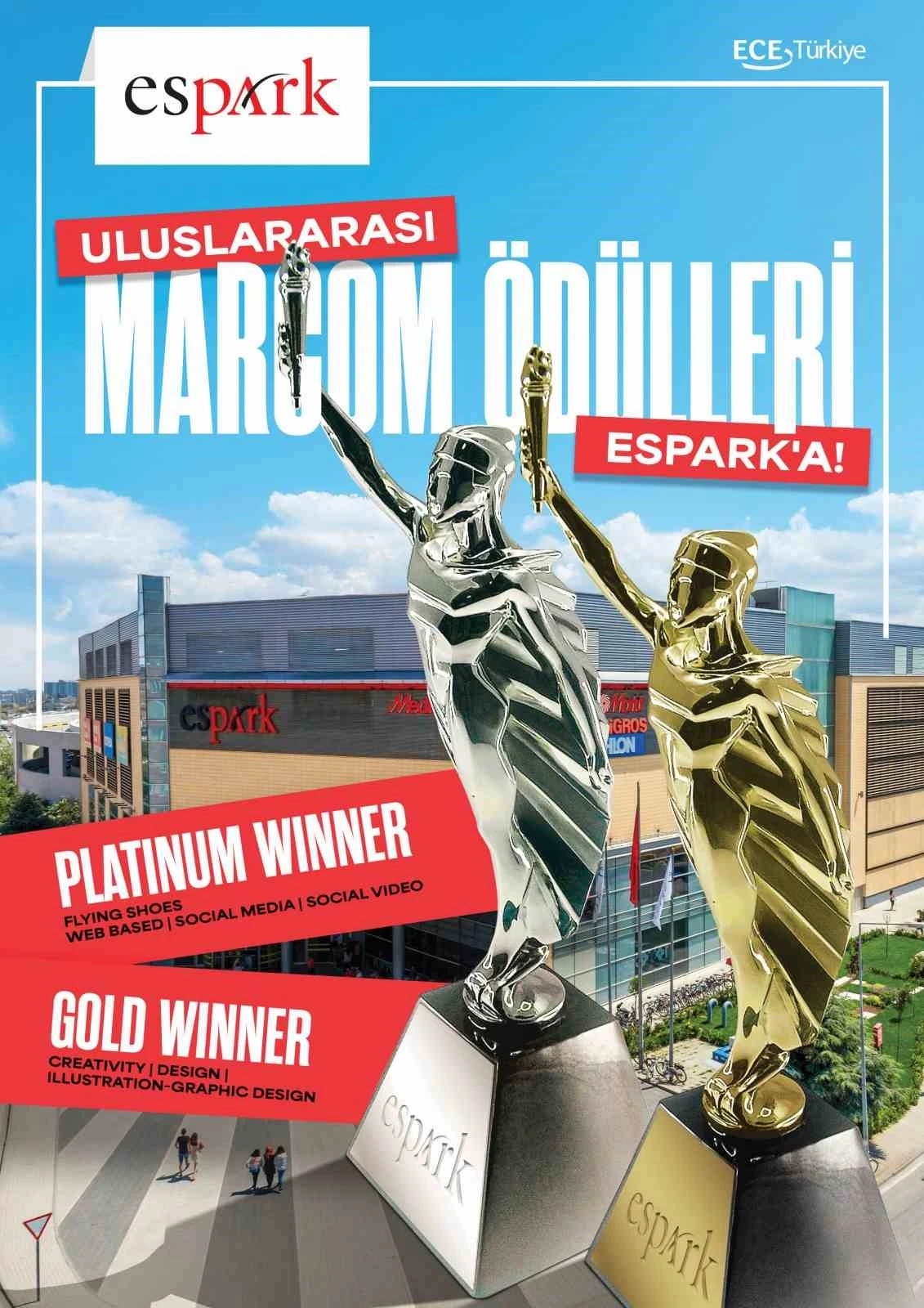 Espark AVM’ye MarCom Awards’tan 2 uluslararası üst düzey ödül
