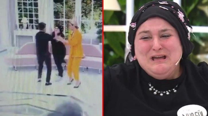 Esra Erol'un canlı yayında olay çıktı! Öfkeli adam, canlı yayında eski karısına şiddet uyguladı