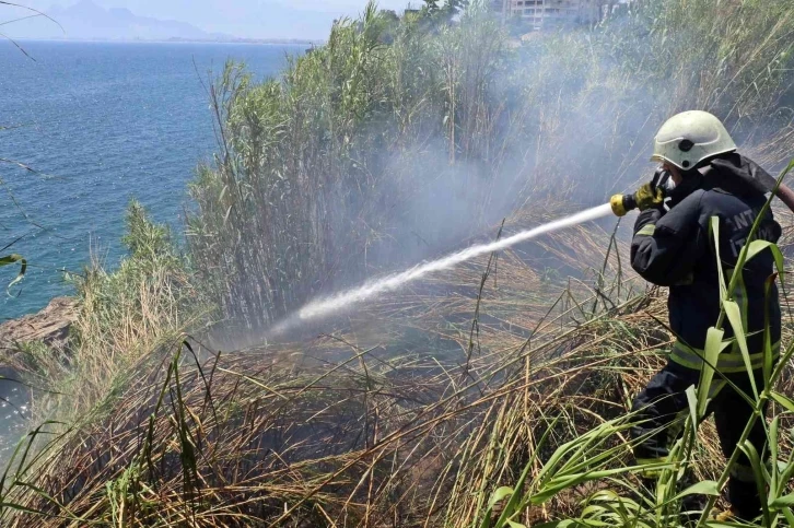 Falezlerde kargılık alanda yangın
