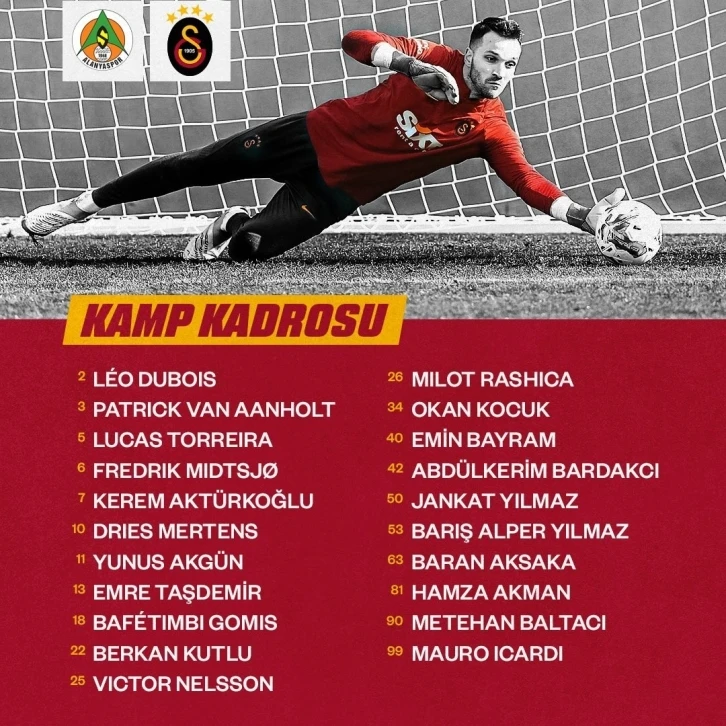 Galatasaray’da kamp kadrosu açıklandı: 8 eksik
