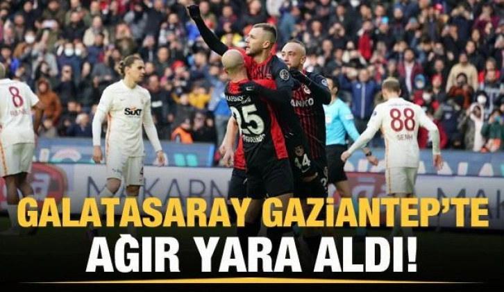 Galatasaray, Gaziantep'te yara aldı!