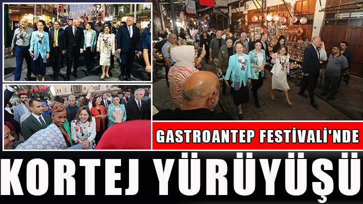 Gastroantep Festivali'nde kortej yürüyüşü