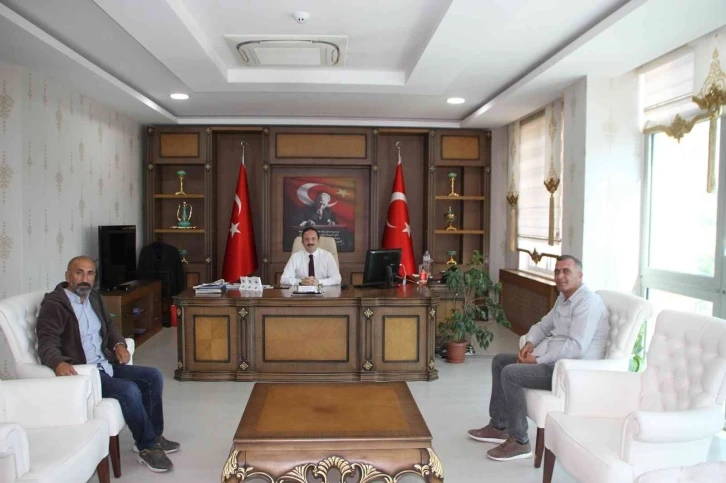 Gazetecilerden Kaymakam Bayram’a ziyaret
