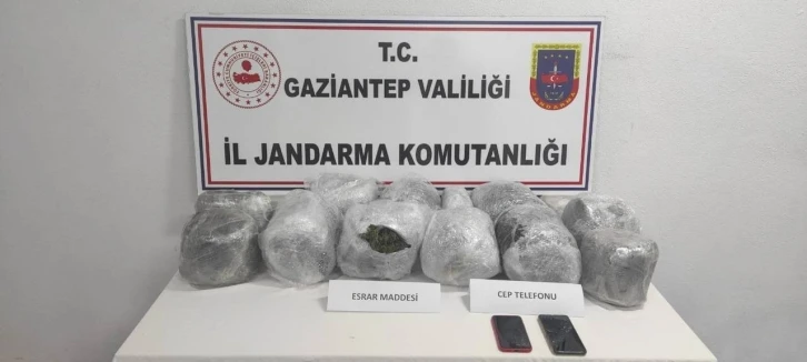 Gaziantep’te 15 kilo esrar ele geçirildi
