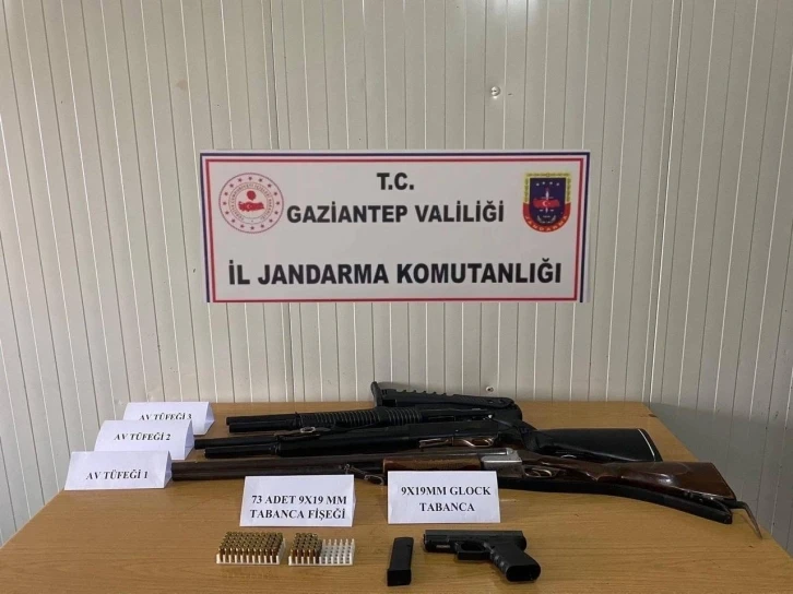 Gaziantep’te 42 adet silah ele geçirildi: 21 gözaltı
