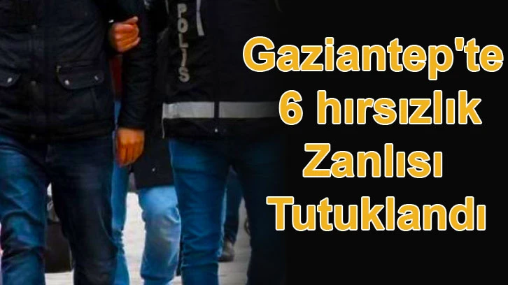 Gaziantep'te 6 hırsızlık zanlısı tutuklandı