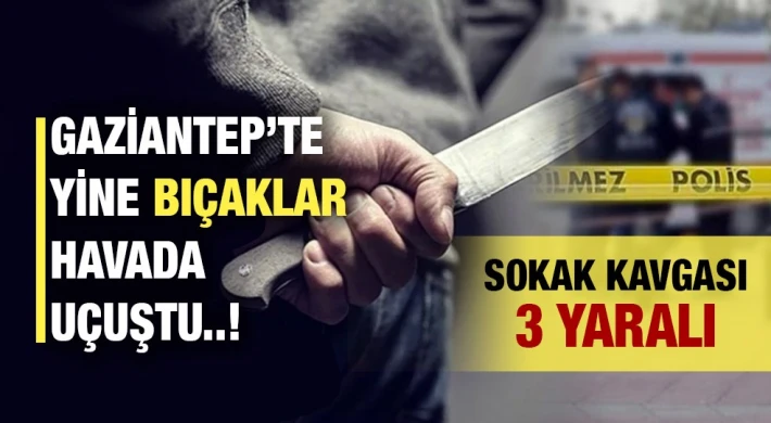 Gaziantep'te o sokak kana bulandı: 3 yaralı  