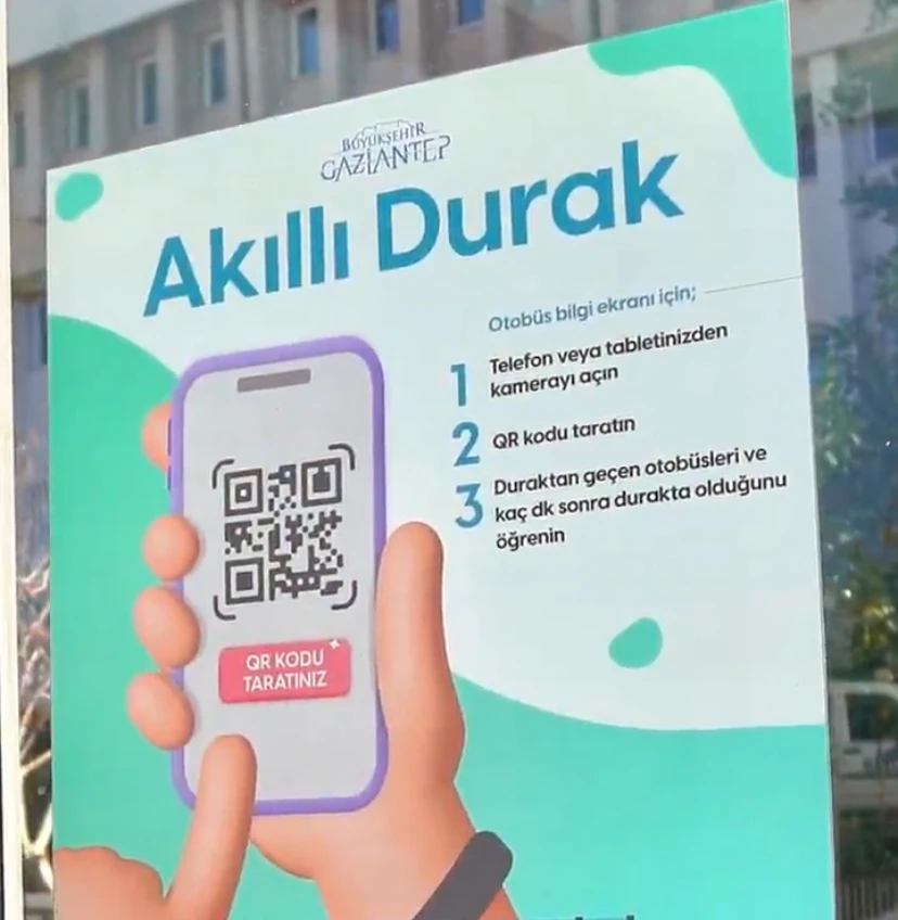 Gaziantep’te Ulaşımda Yeni Dönem: QR Akıllı Durak Sistemi