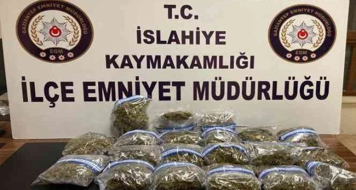 Gaziantep'te 10 kilo 630 gram esrar ele geçirildi