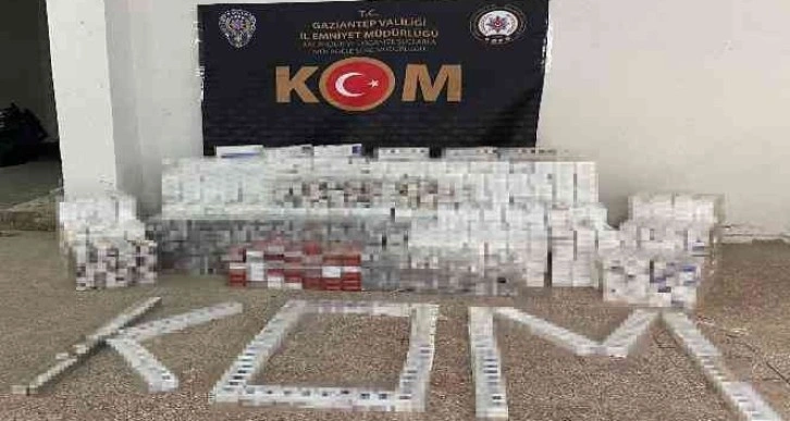 Gaziantep’te 12 bin 530 paket kaçak sigara ele geçirildi